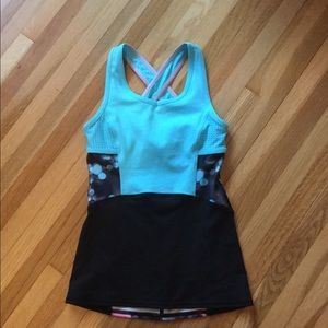 Ivivva Girls Tank with built in shelf bra